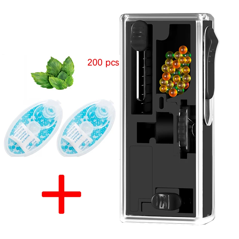 2023 New Fixed Cigarette Capsule Bead Burst Storage Box 3 Seconds Fill DIY One-Handed Operate Blasting Push Machine Mint Flavor