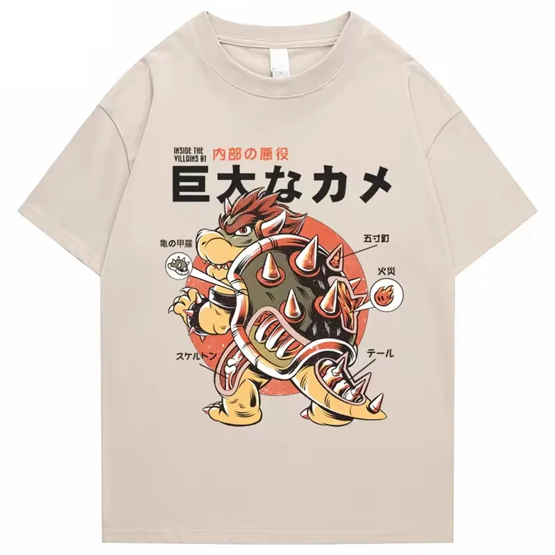2026 Japanese Men's T-shirt Samurai Turtle Cool Unisex Summer T-shirt Funny Print Streetwear Top&Tee European Size T-shirt Men