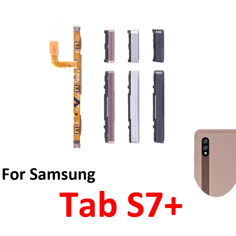 For Samsung Galaxy Tab S7+ T970 T975 T976 Tablet Phone Power Volume Button On Off Up Down Key Internal Flex Cable Parts