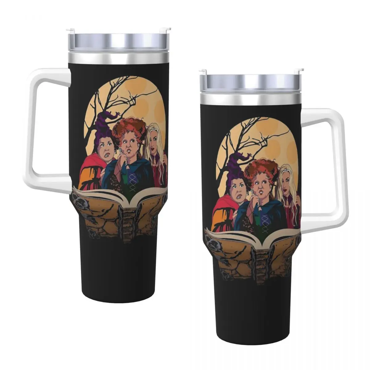 

Sanderson Sisters H-hocues P-pocues Halloween Stainless Steel Tumbler Travel Car Mugs Large Thermal Cups Insulated Water Bottle