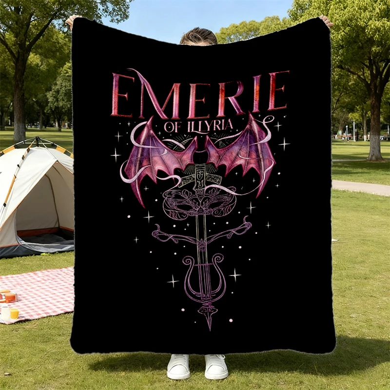 ACOTAR Valkyrie Cycle Flannel Blanket, Emerie of Illyria Flannel Throw, Sjm Acotar Book 6 Cozy Blanket