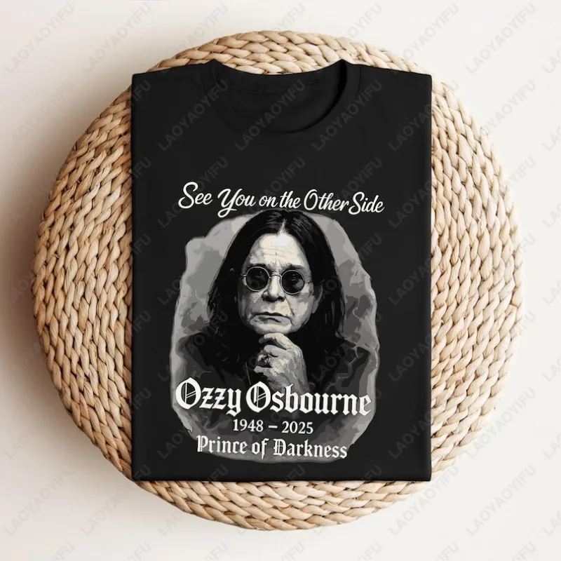 

See You on The Other Side RIP Ozzy Osbourne TShirt Heavy Metal The Prince of Darkness Music Lover Fan Tees Men Women Cotton Tops
