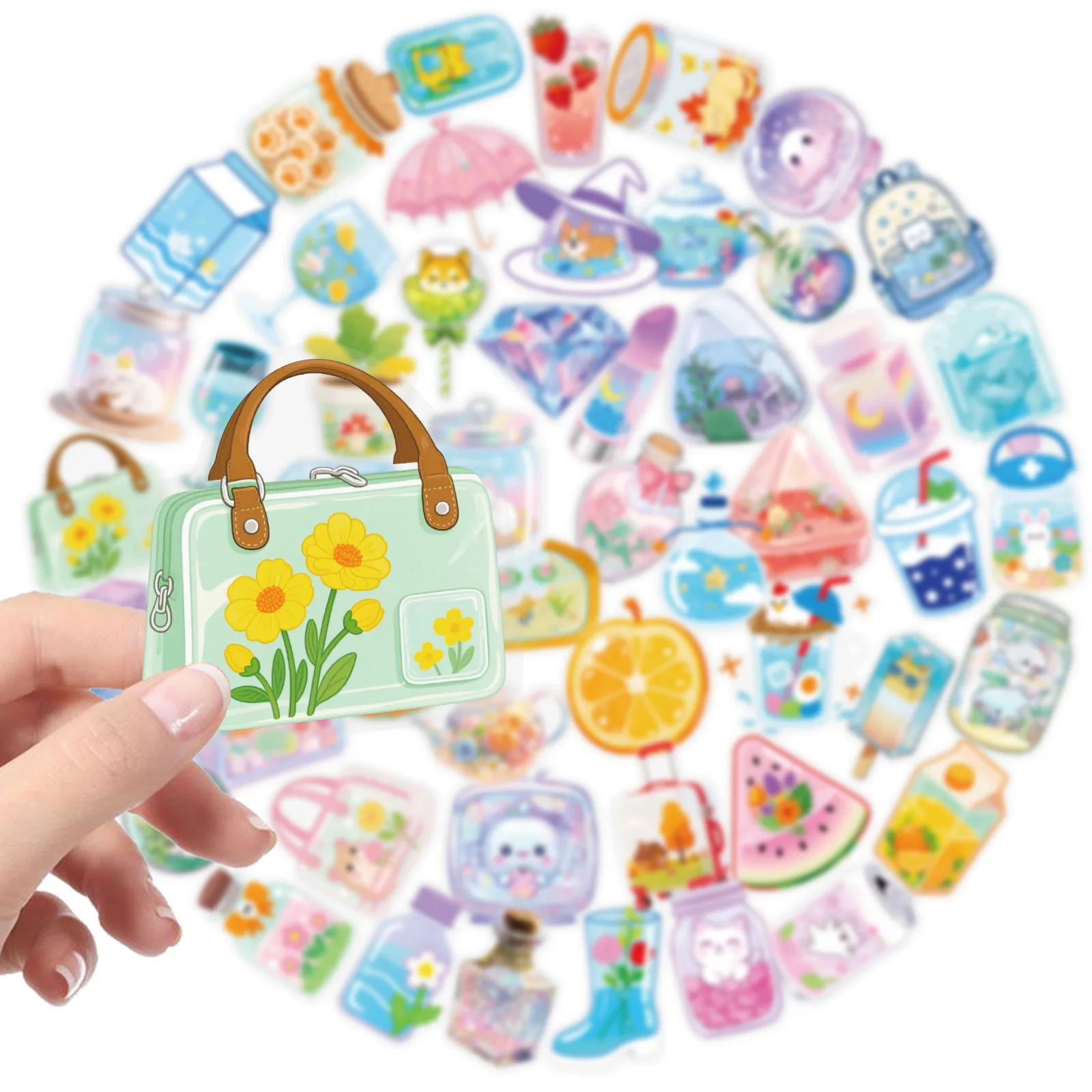 

10/30/56PCS Cartoon Cute Little Fresh INS Style Graffiti Sticker DIY Decoration Mobile Phone Case Notebook Water Cup Toy Gift