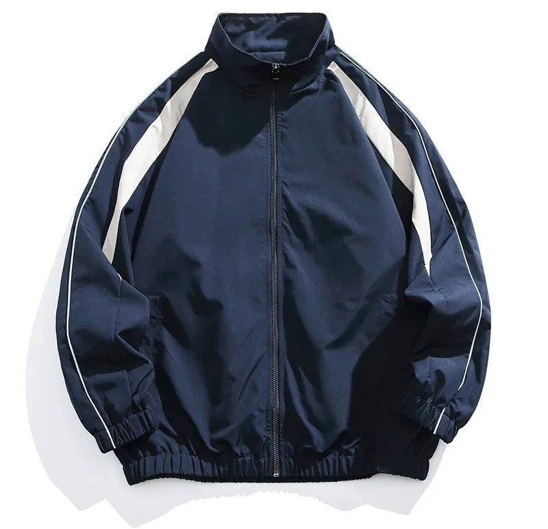 Chaqueta de béisbol reflectante de retazos informal para hombre, abrigo de primavera y otoño para adolescentes, ropa de calle de moda, prendas de vestir exteriores juveniles