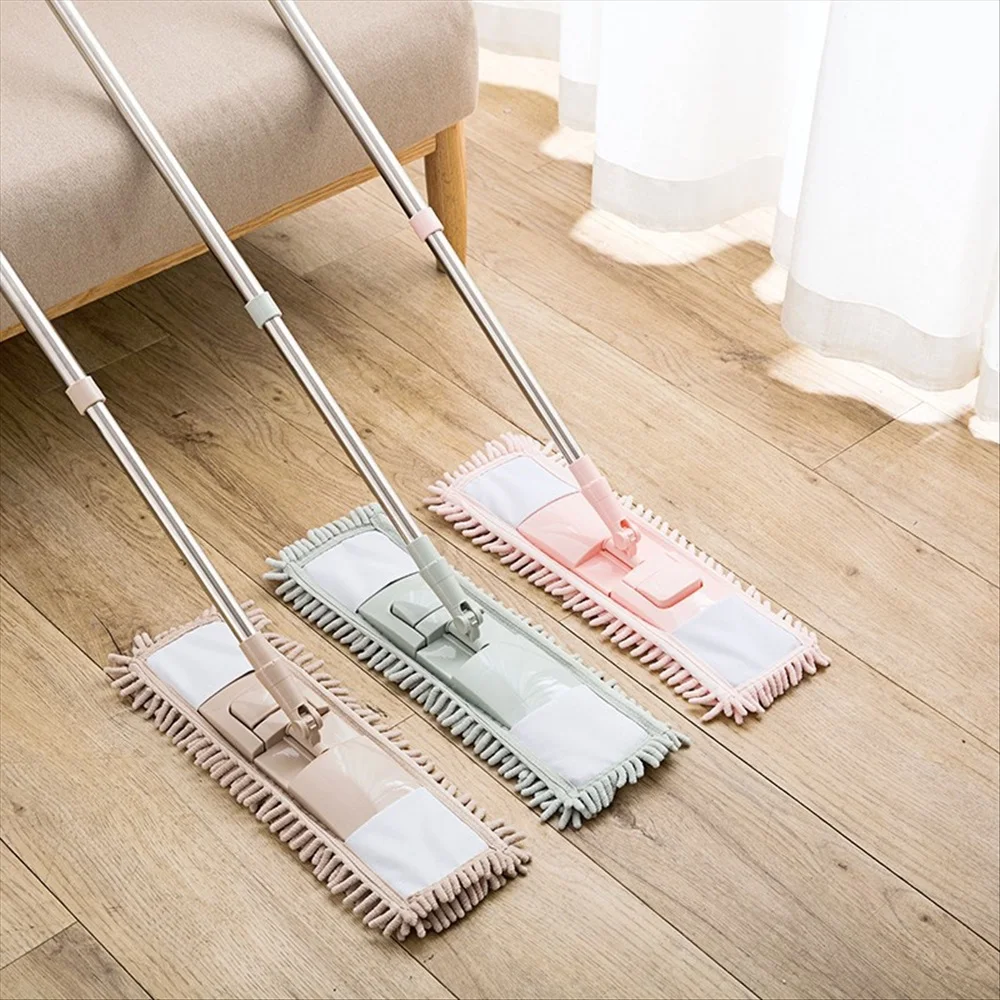 New Chenille Mop for Wash Floor House Cleaning Lazy Wipe Clean Up Paint Head Rod Cloth Lightning Offers Glass