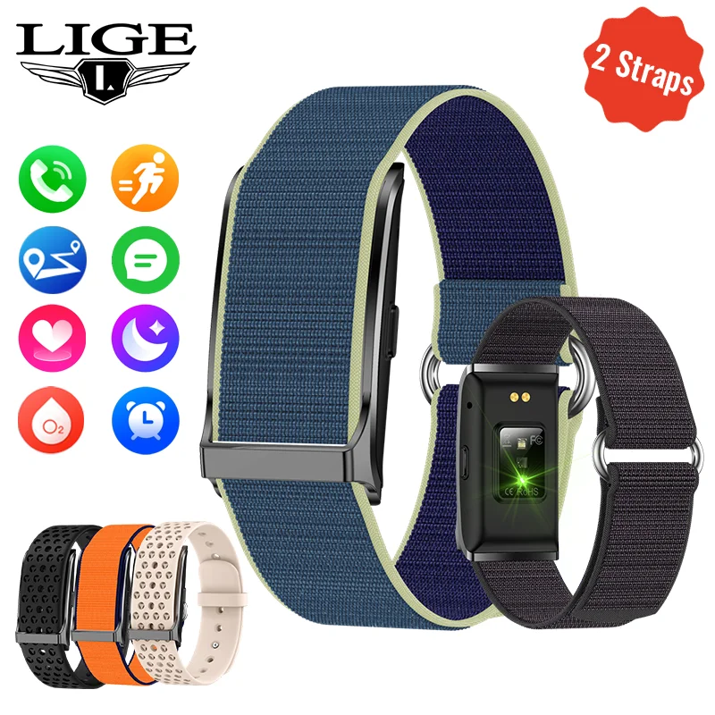 

LIGE Sport Fitness Smart Bracelet For Men Women Heart Rate Blood Pressure Health Monitor Pedometer Call Reminder Smartwatch Band