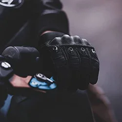 Hard Knuckle Tactical Riding Gloves, Breathable & Anti-Slip Airsoft Gloves, Touch Screen Motorcycle Gloves for Men and Women