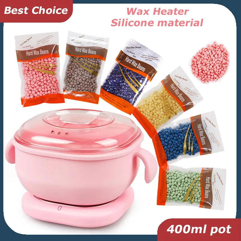 Electric Hot Wax Warmer Machine for Hair Removal  400ml Portable Silicone Wax Warmer Hair Removal Wax Warmer Silicone Pot Liner