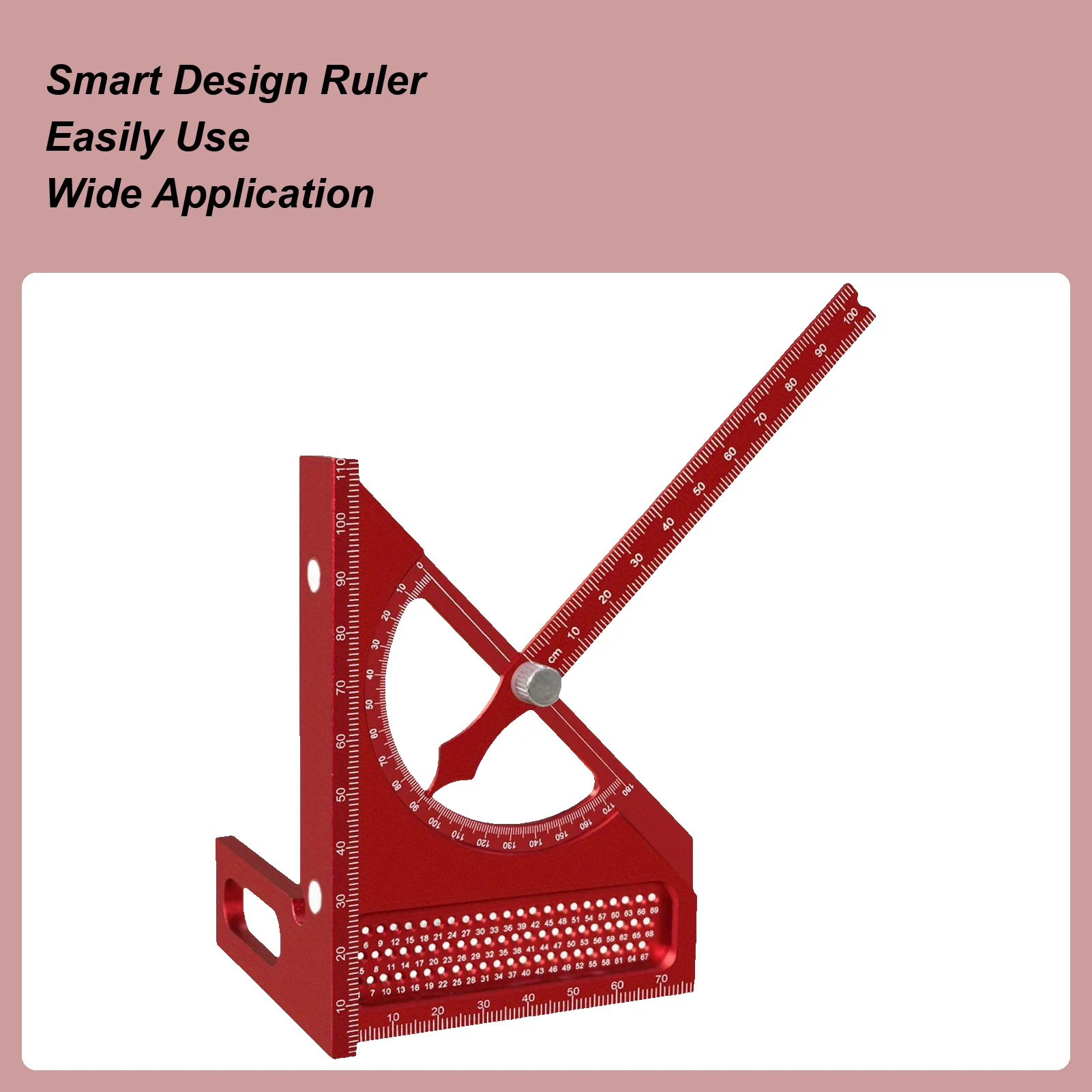 

Multi Angle Measuring Ruler Multi-angle Carpenter Triangle Protractor Rust-Proof Carpenter Protractor Non-slip Precision Marking