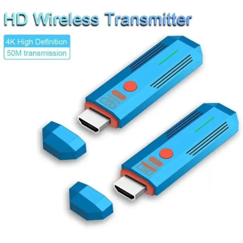 4K Wireless HDMI-Compatible Extender 1 to 2 Receiver 5G Low Latency Screen Mirroring For Meeting Room Theater PC Laptop to TV