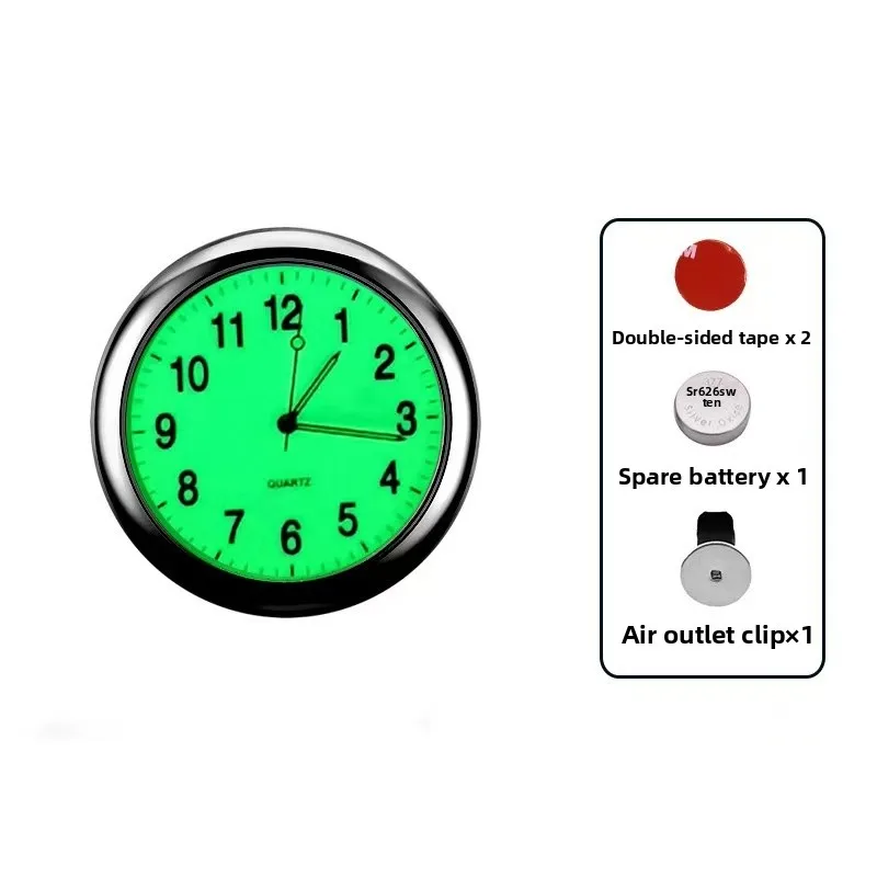 

Luminous Mini Car Dashboard Clock Digital Watch Universal Quartz Stick on Auto Ornament for Car Electronics Accessories