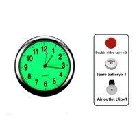 Luminous Mini Car Dashboard Clock Digital Watch Universal Quartz Stick on Auto Ornament for Car Electronics Accessories