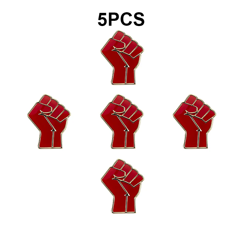 1-100 peças Broches e Pins de Lapela com Símbolo de Punho Levantado da Solidariedade