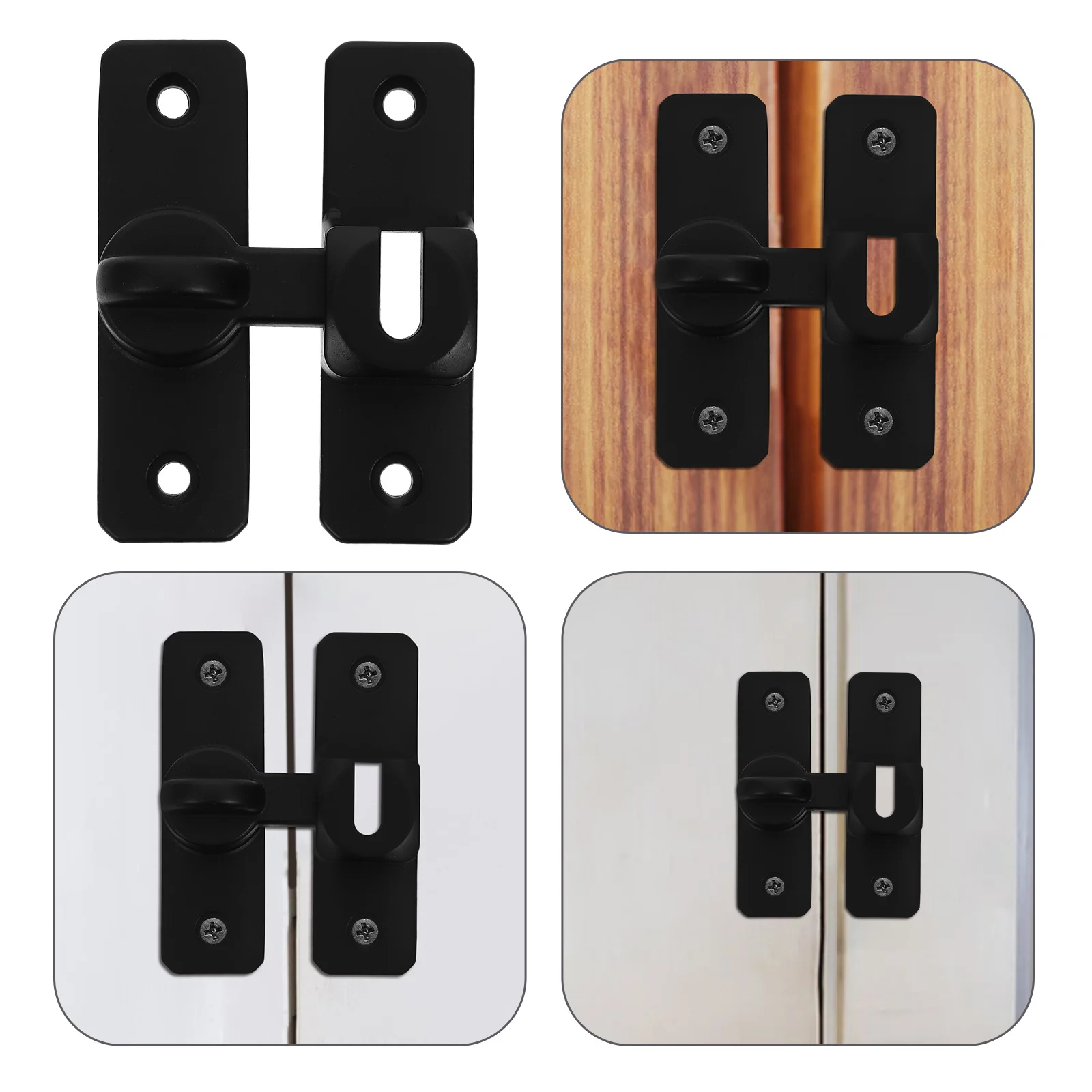 

1Set Door Latch Lock No Drill Aluminum Alloy Sliding Bolt for Barn Barn Door Gate Fence Heavy Duty Gate Latch Lock