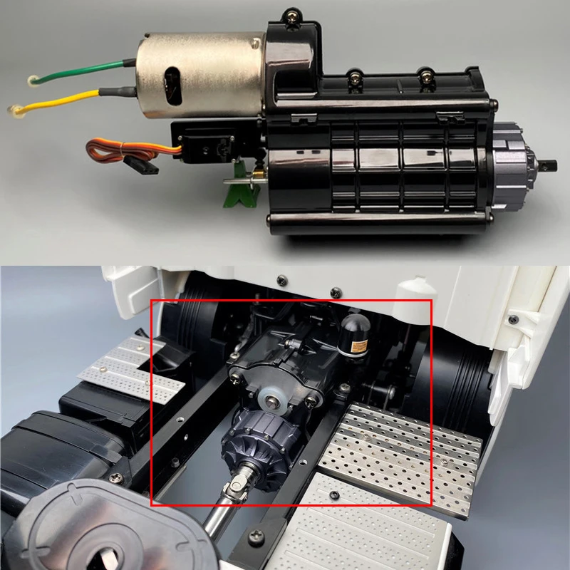 1 articolo in metallo rallentamento kit albero di trasmissione per 1/14 Tamiya RC camion auto Scania 770S BENZ 3363 VOLVO FH16 MAN parti fai da te