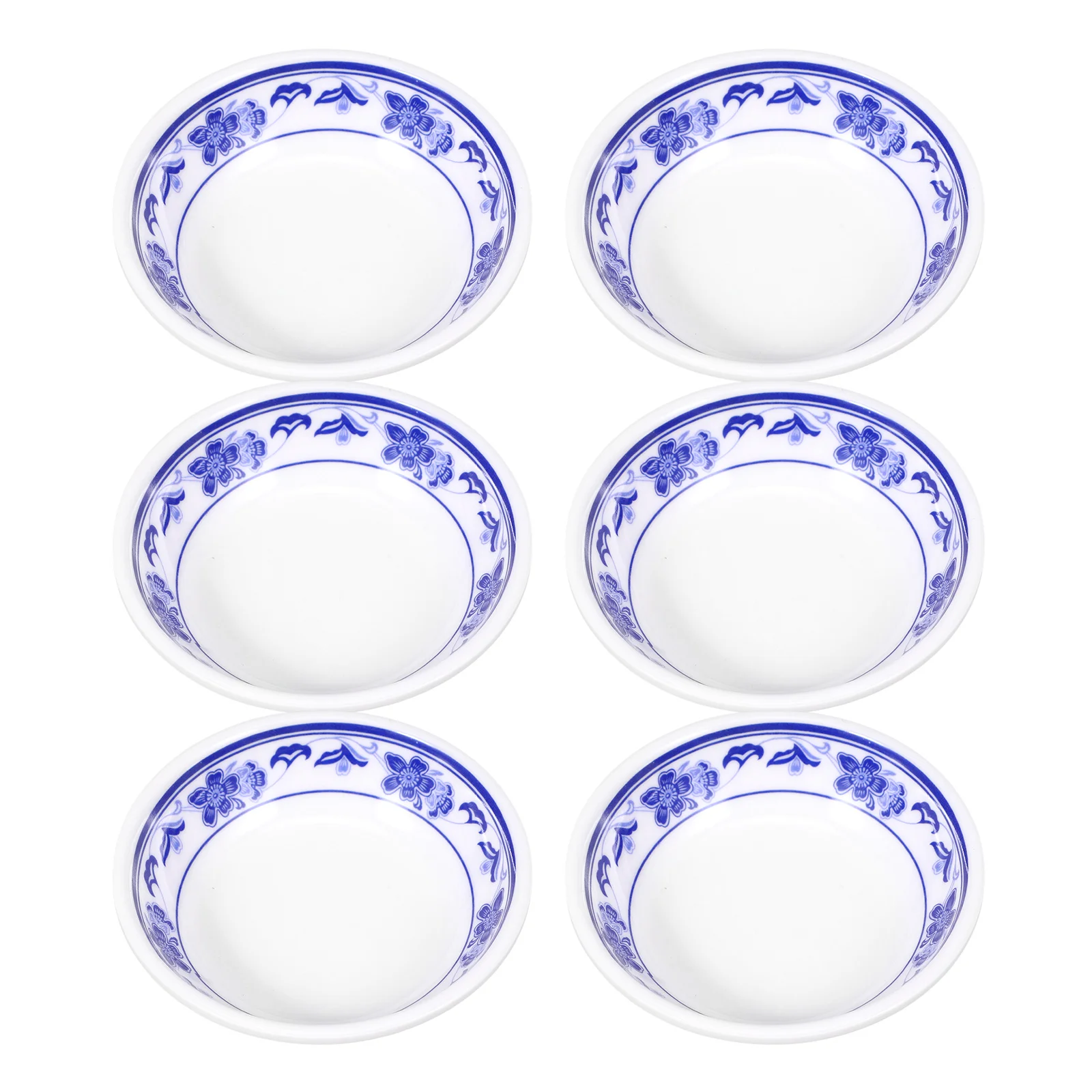 

6pcs Sauce Dishes Melamine Seasoning Containers Small Bowls Firm Drop Resistance Condiment Dish Soy Bowls Dinnerware