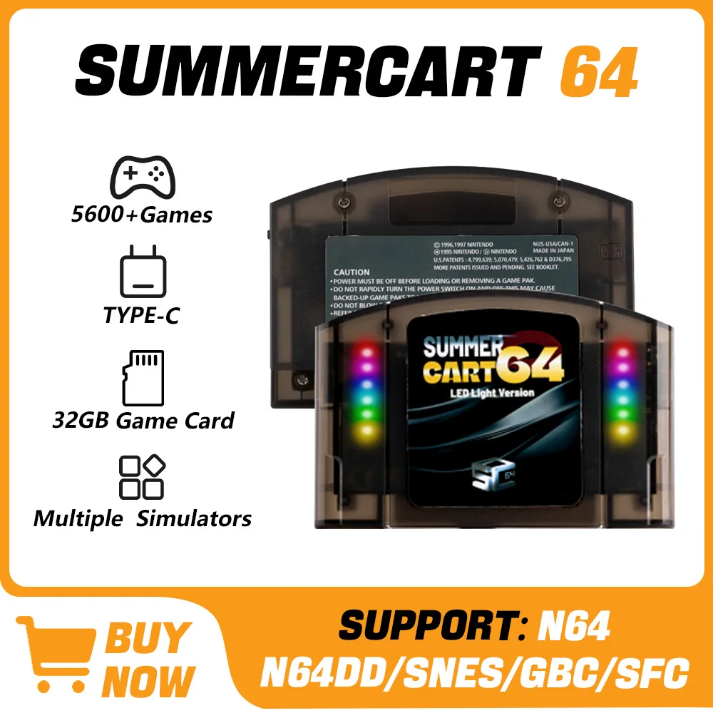 summer-game-cart-64-5400-in1-led-cartridge-open-source-n64-game-cartridge-supports-64dd-games-with-32gb-tf-card-for-nintendo