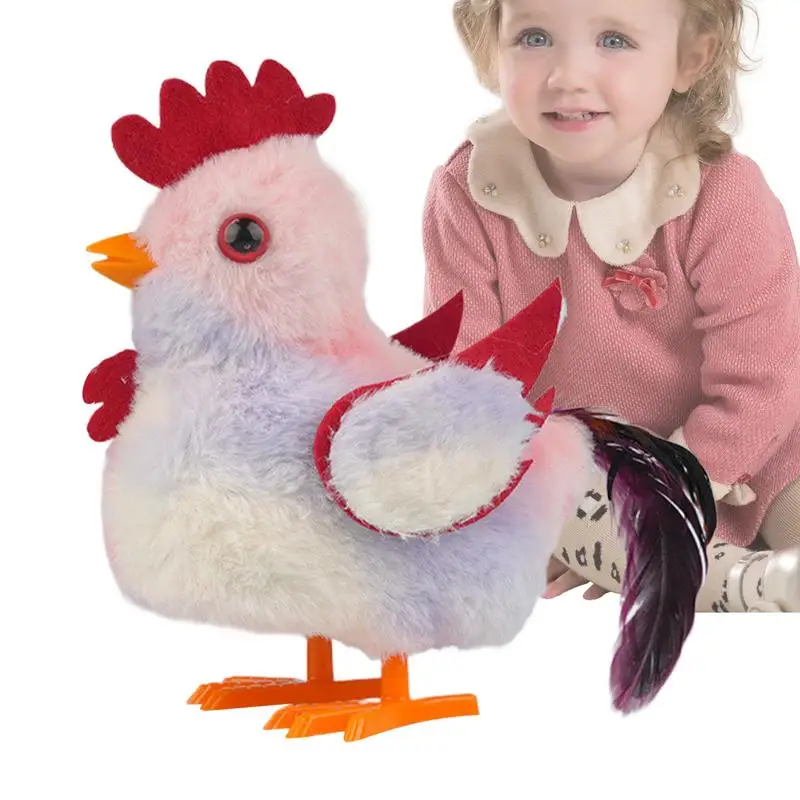 Walking Chicken Toy Electronic Walking Chirping Chicken Plush Toy Sensory Learning Educational Plush Doll For Boys Kids Girls