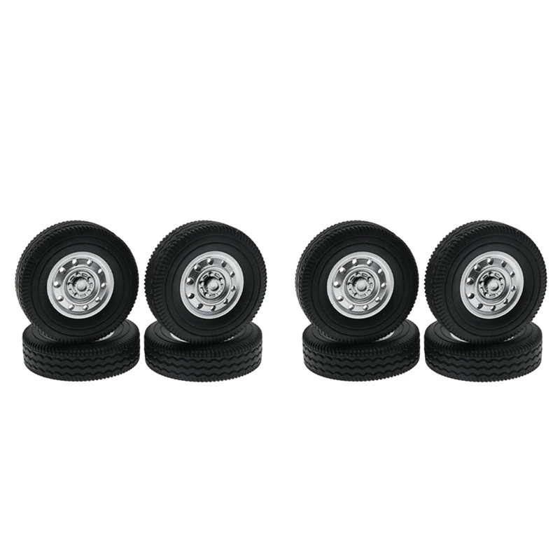 8Pcs Rubber Wheel Tire Tyre For WPL D12 Mini 1/16 RC Drift Truck Car Spare Parts Accessories