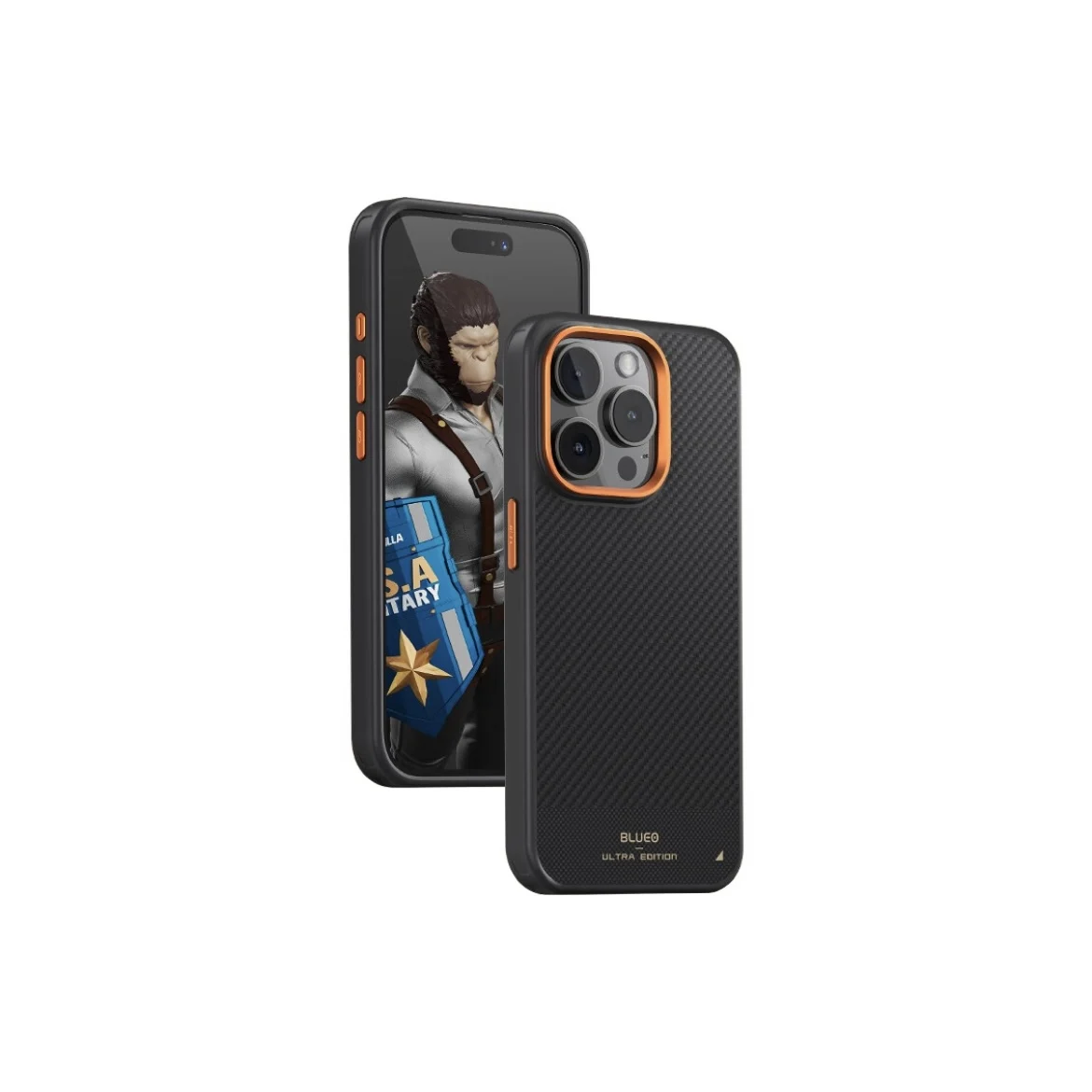 BLUEO The Year of the Loong limited style magnetic anti fingerprint Kevlar mobile phone case for iphone15pro max