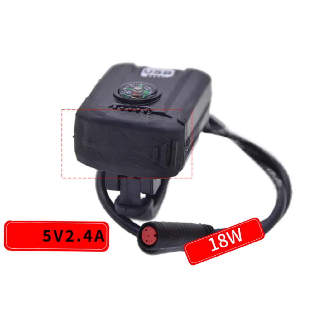 New 36-48V E-Bike Phones Charger Electric Bicycle USB Charger Output High Power Fast Charging Charger Cycling Parts Accessories