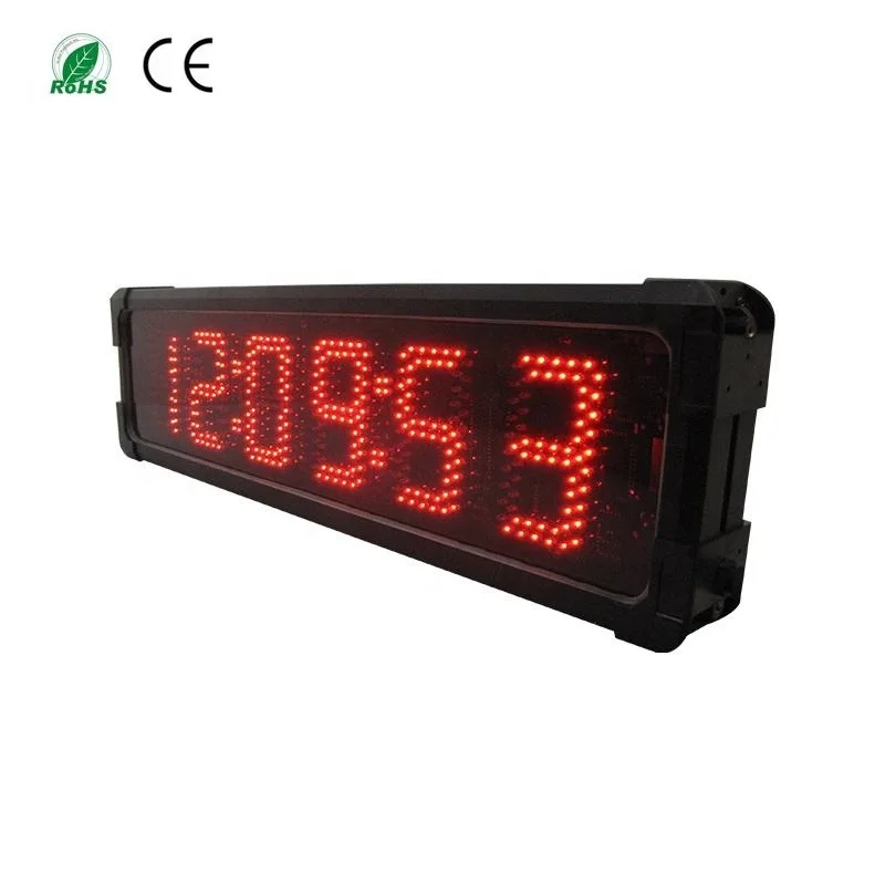 Orologio temporizzato portatile da 5 pollici per sport all'aria aperta, timer per il conto alla rovescia elettronico digitale a LED montato a parete per uso multiplo