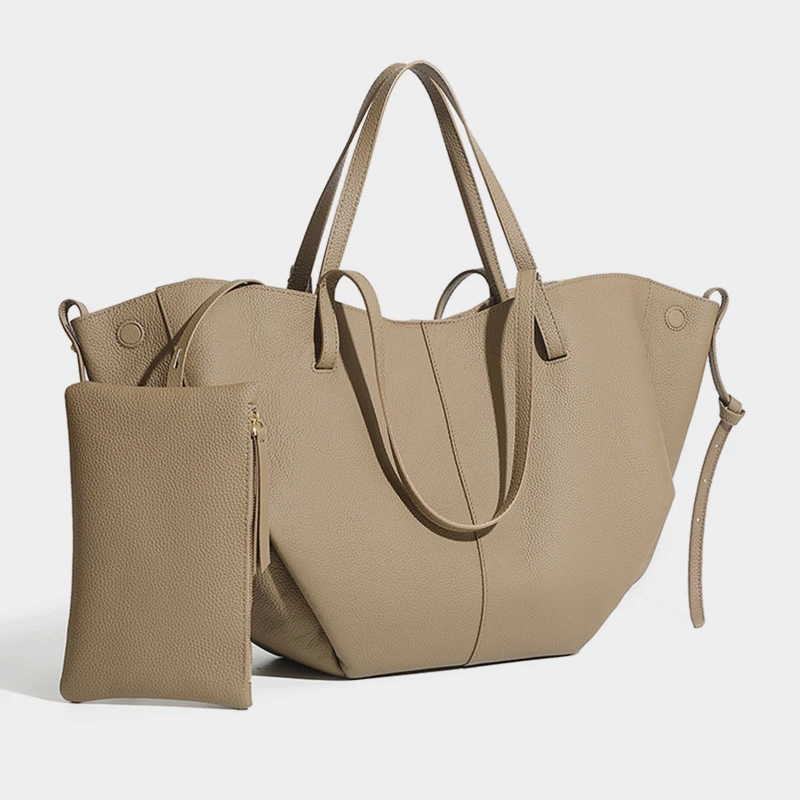 

Hifashion 2 Pcs/Set Genuine Leather Tote Bags For Women 2025 Luxury Designer Large Work Shoulder Bags Shopping Laies Handbags