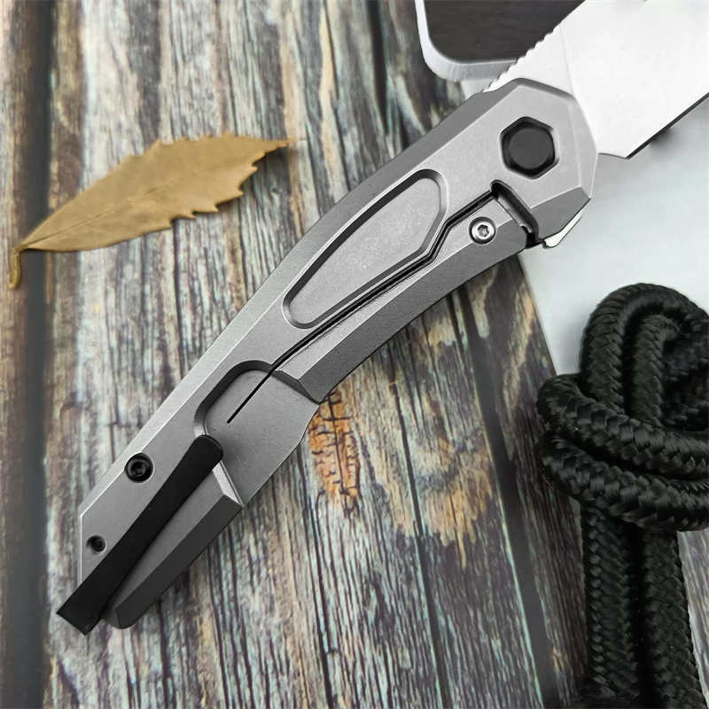 Outdoor camping 0545 folding knife fishing fruit knife carbon drill maintenance handle tactical self-defense EDC folding knife