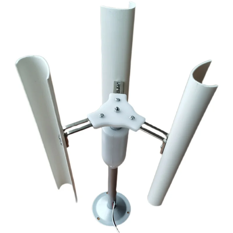 Vertical Wind Turbine Model, Three Blade Three-phase Permanent Magnet Generator, Windmill Toy Night Light Production DIY