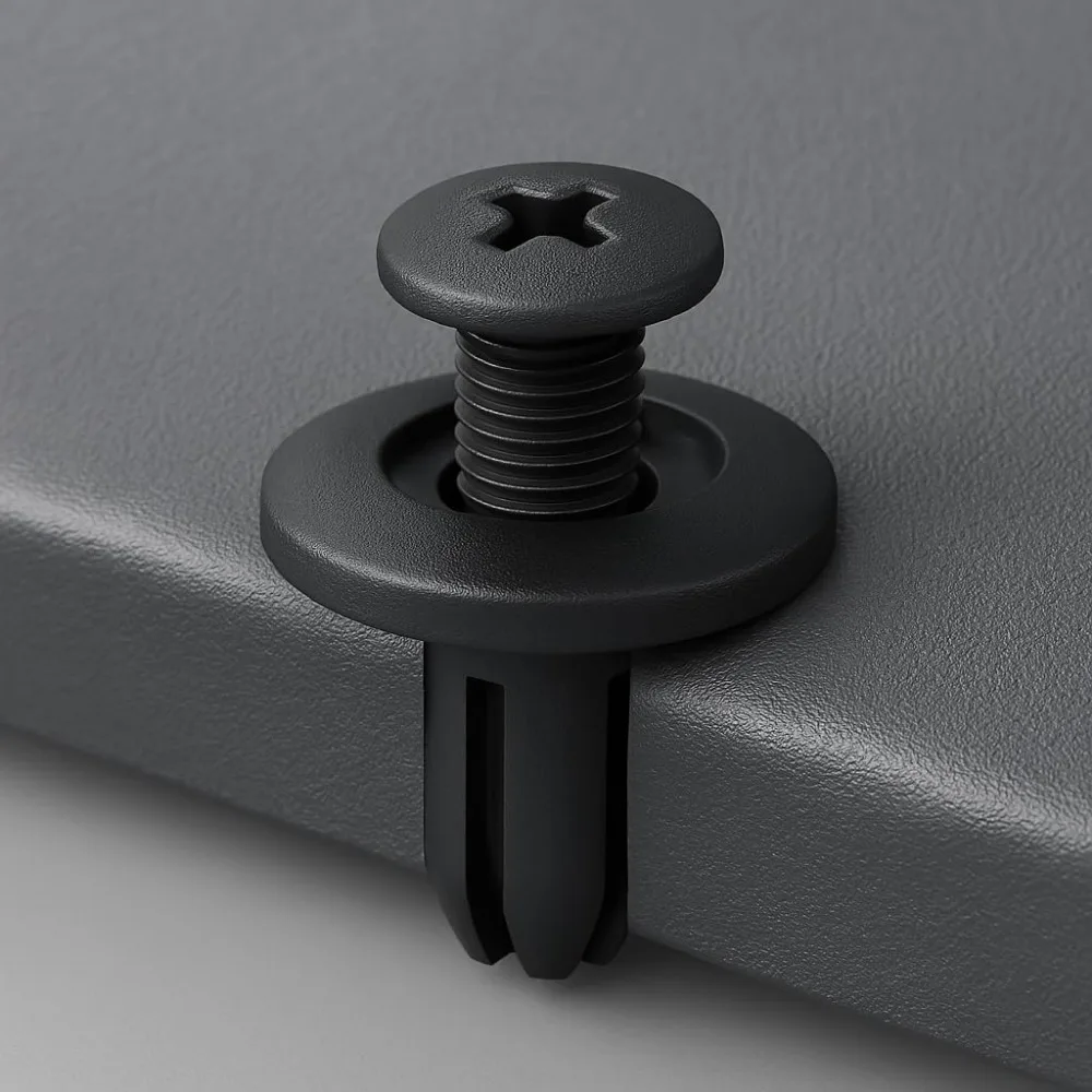 100 Pcs Car Fender Skirt Push-Type Plastic Nylon Retainer Clips Fasteners 15x12x6mm