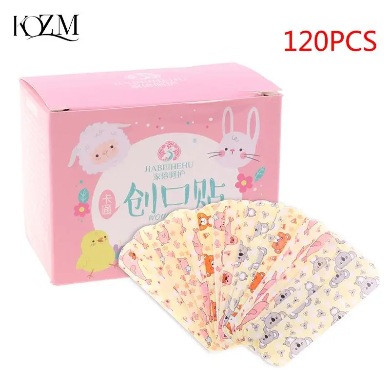 120Pcs Waterproof Breathable Cartoon Band Aid Hemostasis Adhesive Bandage