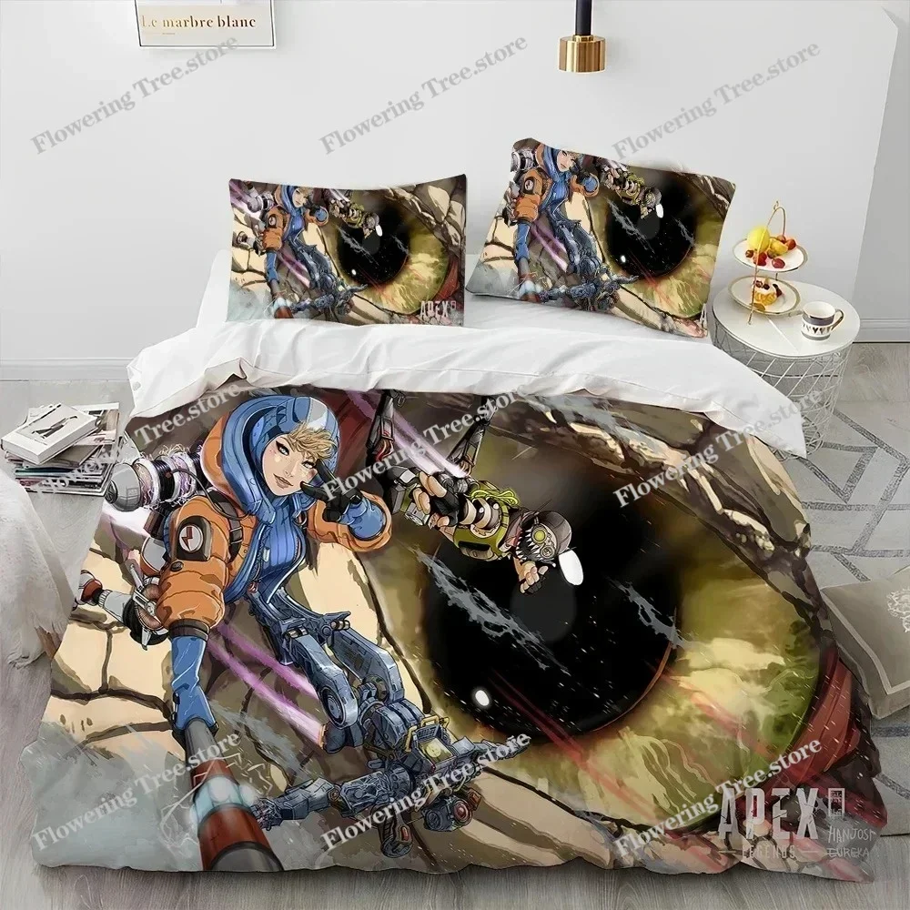 3D Print A-Apex Legends Bedding Set Duvet Cover Bed Set Quilt Cover Pillowcase Comforter king Queen Size Boys Adult Bedding Set0
