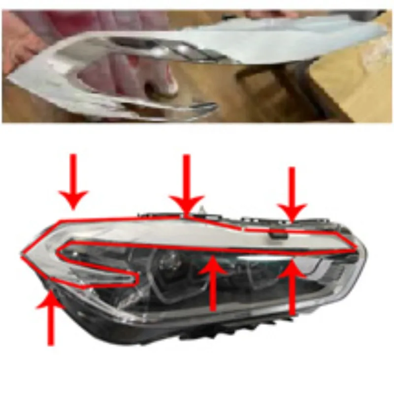 For BMW X2 F39 Headlight Decorative Strips Electroplated Parts Bright Strips on The Interior Panel