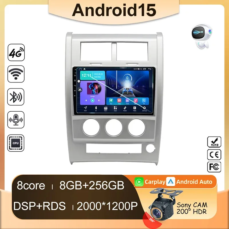 Android Auto 4G WIFI For Jeep Cherokee Liberty KK 2007-2012 Carplay Car Radio Multimedia Player Stereo 2Din Video Head Unit 5G
