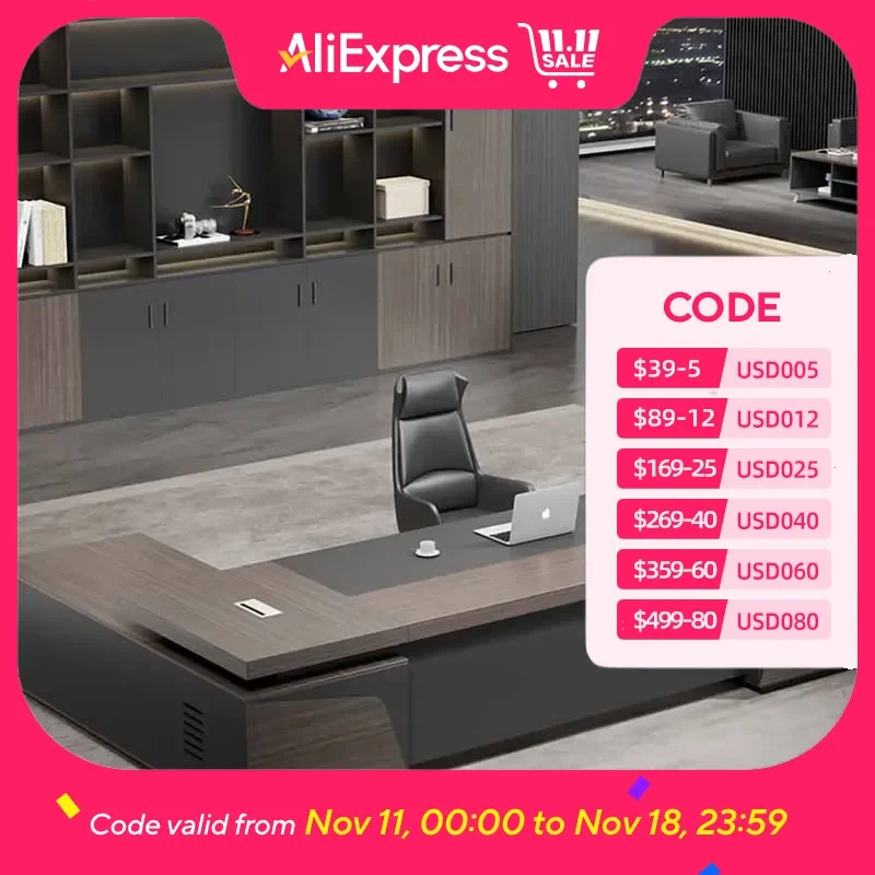 

Corner Luxury Office Desk Home Drawer Organizer Storage Laptop Office Desk Computer Coffee Writing Table De Bureau Furniture