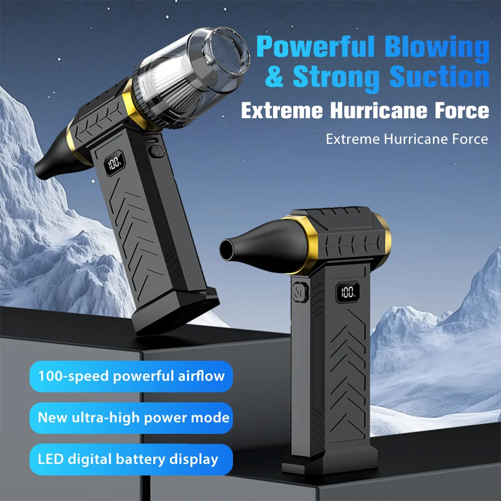 

180000 /130000 RPM Turbo Jet Blower Vacuum High Speed Air Blower Wireless Compressed Air Duster Portable Fan Jet Dust Blowing