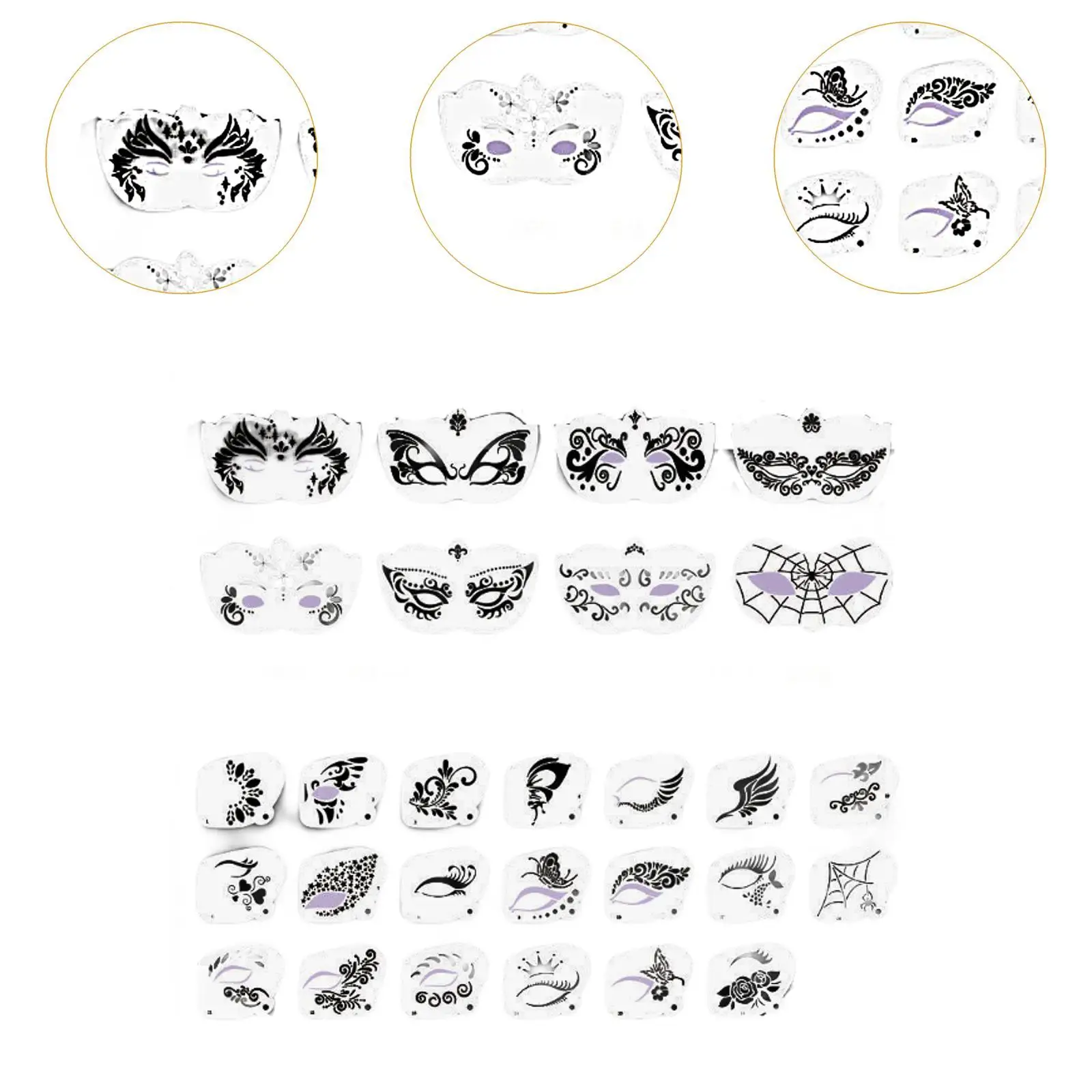 قوالب رسم العين، استنسل رسم الوجه القابل لإعادة الاستخدام للأطفال