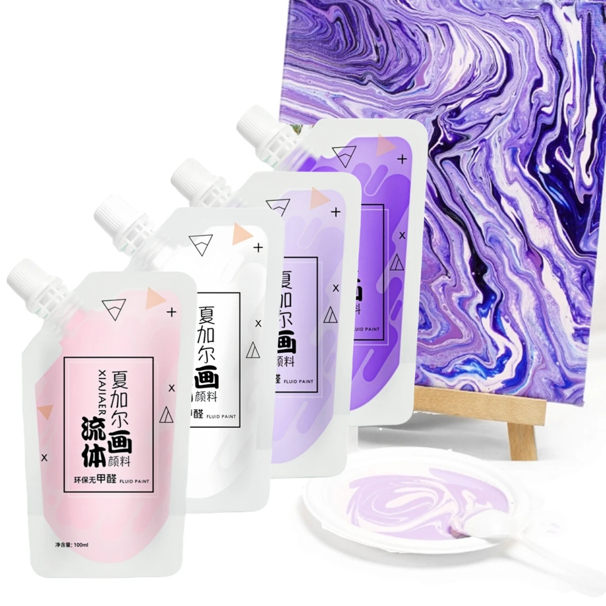 

100ml Fluid Painting Paints Creative DIY Plaster Ornaments Handicrafts Flowing Graffiti Materials Liquid Flowing Acrylic Paints