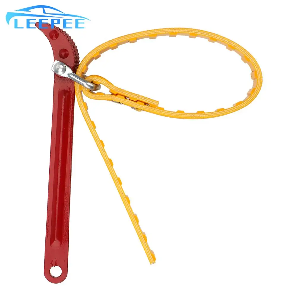 Chain Oil Filter Belt Wrench Oil Filter Adjustable Strap Opener Puller Strap Spanner Oil Filter Wrench