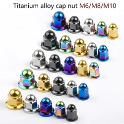 Tgou Titanium Nut M6 M8 M10 Dome Head Flange Nuts for Bicycle Motorcycle Car