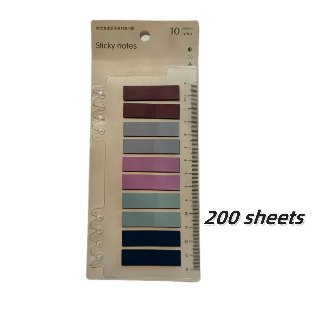 مذكرة لاصقة، علامات تبويب مؤشر شفافة، أعلام السهم، قرطاسية لعلامات الصفحة، ملصقات مخططة للمكتب والمدرسة #6