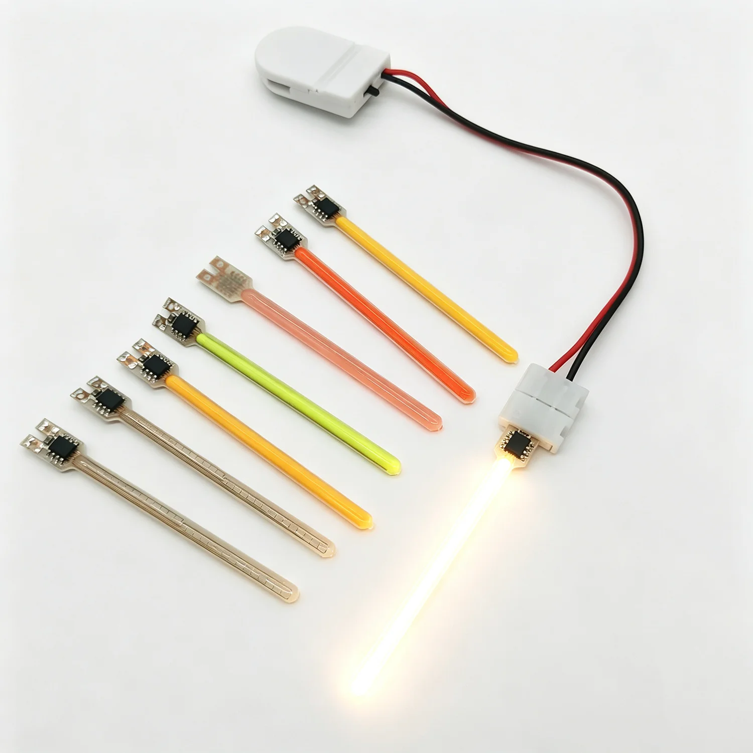 5PCS 5 Modes LED Meteor Shower Flowing Water Lamp DC 3V LED COB Filament Diodes Parts Incandescent Light Accessories 40/59/70MM