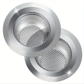 2pcs Kitchen Sink Strainer, Stainless Steel Sink Drain Strainer, Large Wide Rim 4.5" Diameter, Food Catcher For Most Sink Drains 1