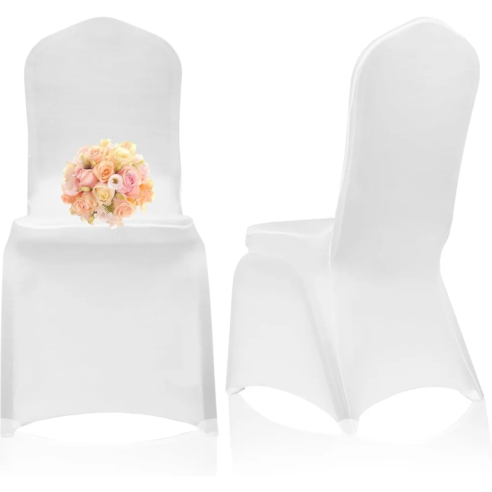 

Эластичные чехлы на стулья из спандекса — упаковка 50 шт., универсальные, подходят для стандартных сидений, идеально подходят для свадеб, вечеринок, банкетов и мероприятий