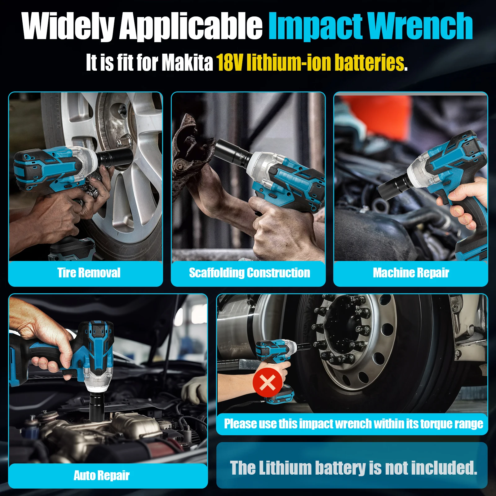 Avvitatore elettrico a doppio uso senza spazzole 4000 giri/min Kit avvitatore a percussione promemoria livello batteria con illuminazione a LED Strumenti di rimozione fai-da-te