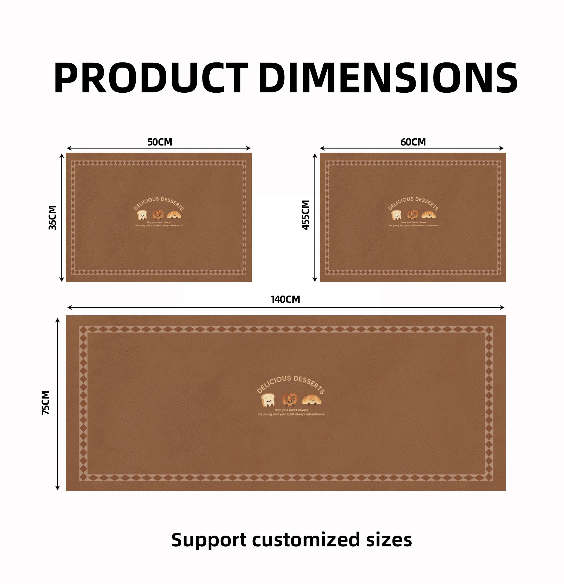 Furniture Decor 100% All Silicon Organic Silicon Table Placemats Customizable Pattern Graphics view 5