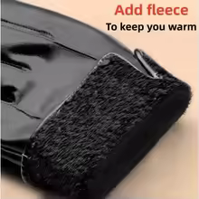 כפפות חורף POONWEI | מראה עור יוקרתי, בטנת צמר ומסך מגע
