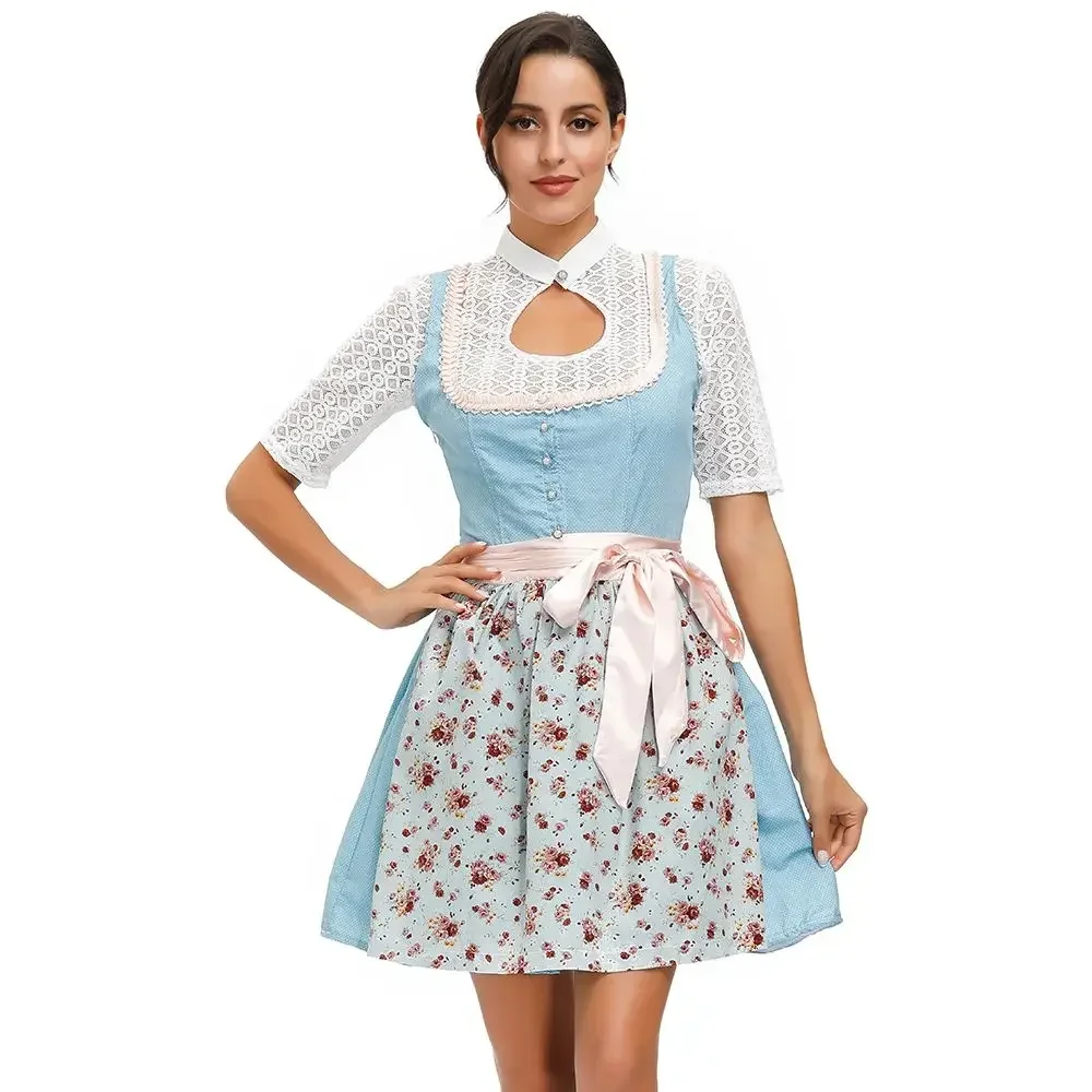 Costume da cameriera per birra da donna, abito Dirndl tradizionale bavarese dell'Oktoberfest tedesco