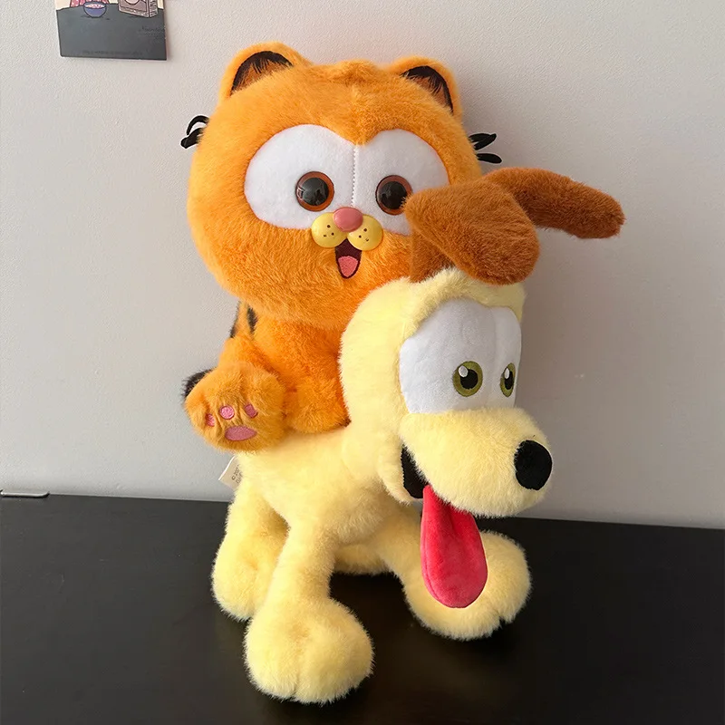 Boneka lembut Odie Film Garfield asli mainan anak anjing berbulu Kawaii Plushie boneka binatang lucu hadiah ulang tahun anak boneka lembut