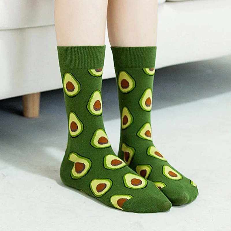 1 Pair Men Printed Pattern Medium Tube Socks Fashionable Comfortable Breathable Mid-Calf Sock Sweat-Absorbing High Quality